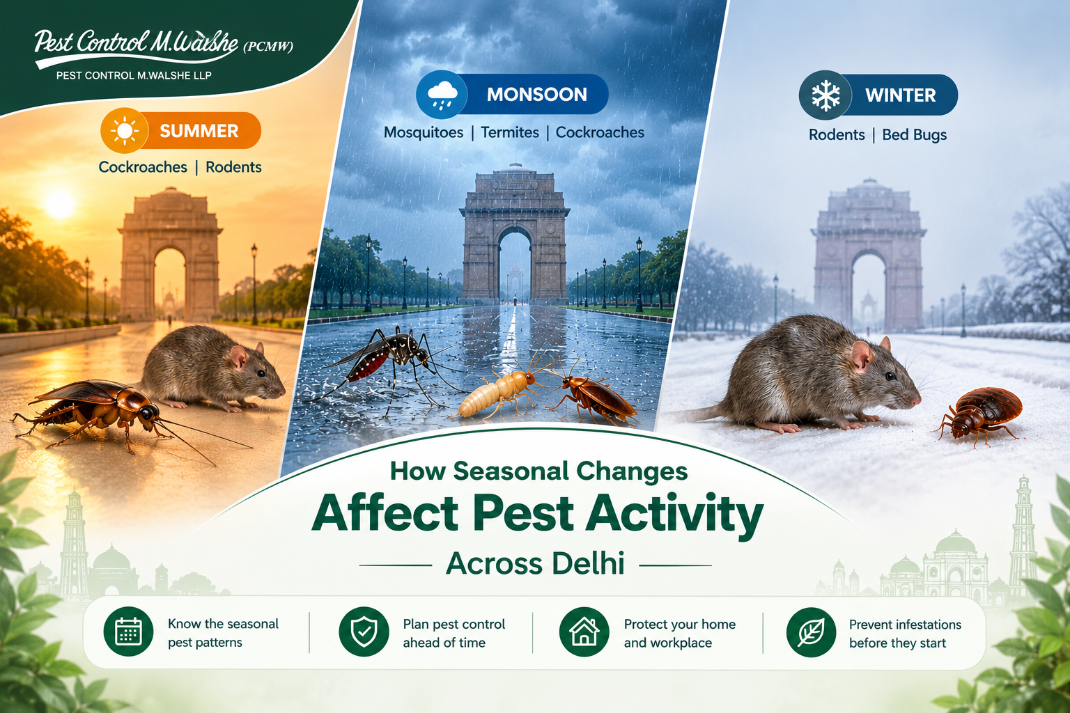 seasnal pest changes in delhi